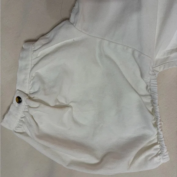 Who What Wear White Puff Sleeve Denim Dress Size L | 100% Cotton - Picture 13 of 14